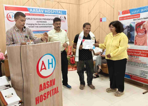 विश्व आत्महत्या रोकथाम दिवस पर कठपुतली कलाकार सुनील सरला को सम्मान